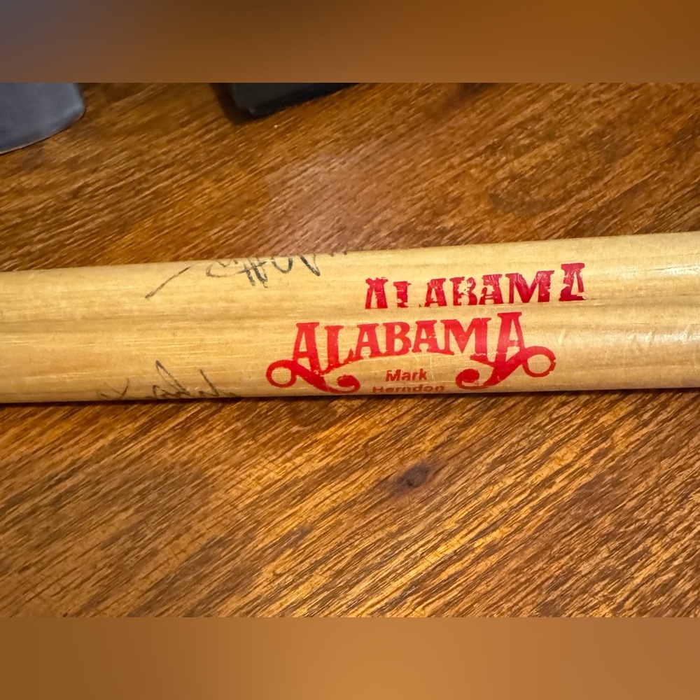 Alabama Music Group Used and Autographed drumsticks from Mark H
